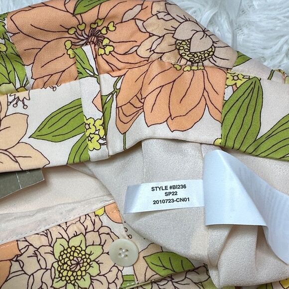 NWT J. Crew Floral Trousers - Yellow and Green Size 2 - Picture 8 of 13